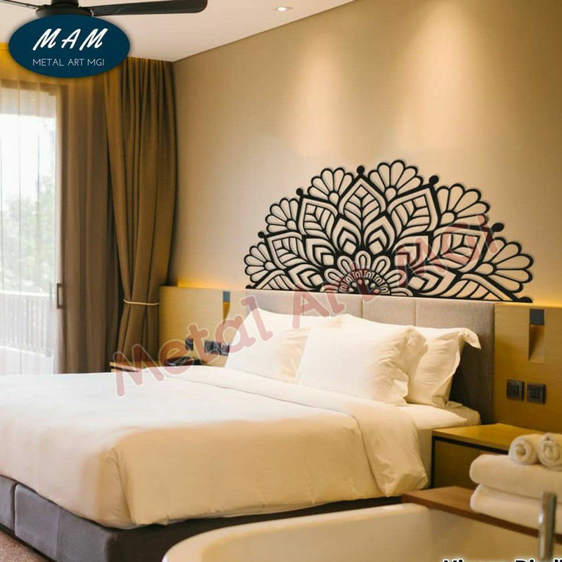 Hiasan Dinding Besi Mandala Hitam METAL WALL DECOR dekorasi dinding WALL DECOR