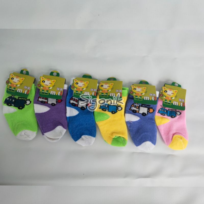 Kaos Kaki Pendek Miti Bayi Baru Lahir (Harga 1 Lusin : 12 pasang) New Born 0-12 Bulan Murah Kado