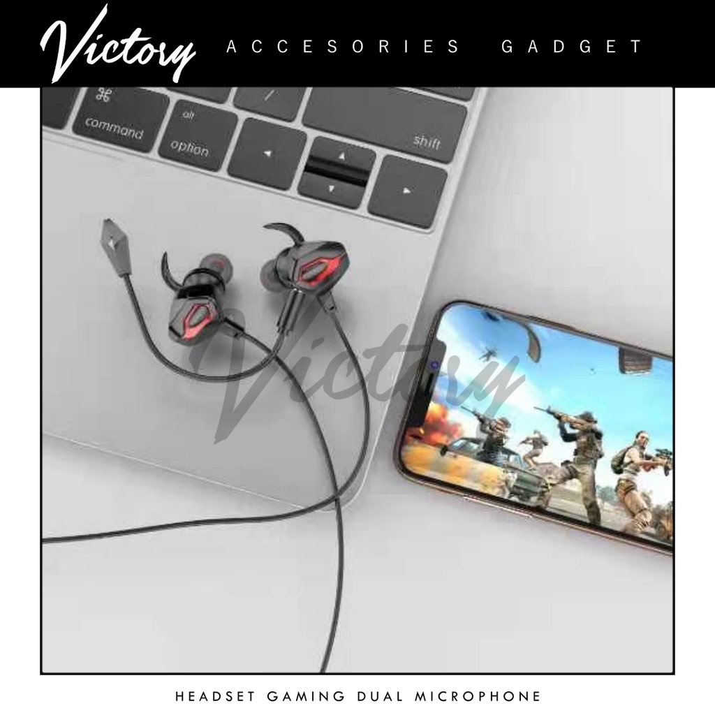 VICTORY Headset Gaming Dual Mic