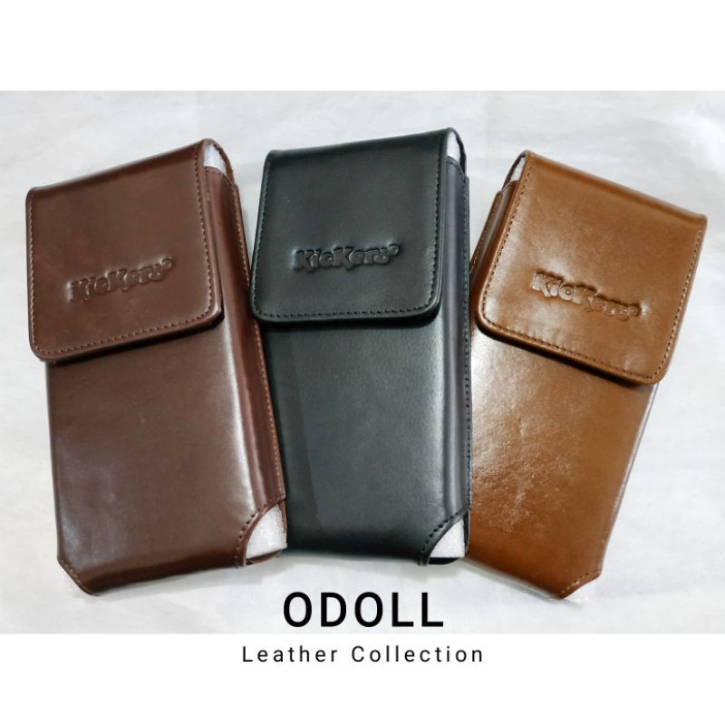 Sarung Hp Kulit Asli Model Tegak - Dompet Hp Pinggang Kulit Original