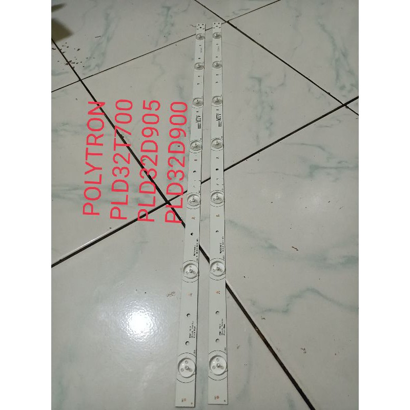 Lampu LED backlight Polytron PLD32T700 PLD32D905 PLD32D900 3v 7 kancing