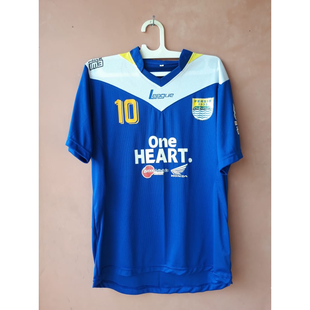 PRELOVED JERSEY PERSIB HOME 2013 NAMESET #10SERGIO SIZE XL LOKAL BEKAS