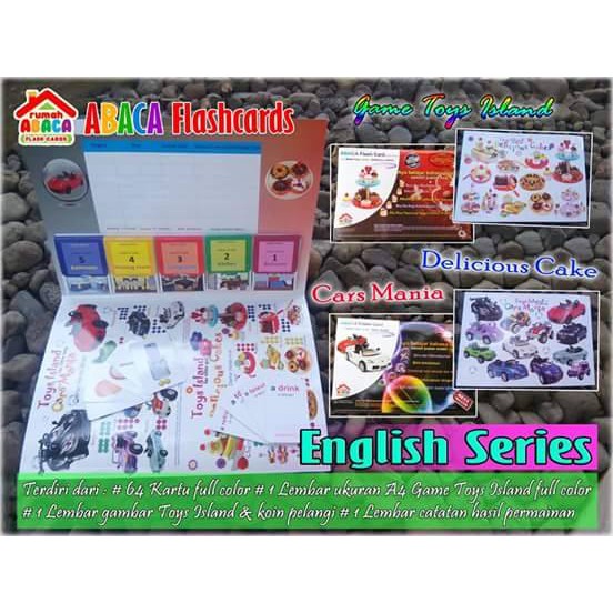 Seri English - KARTU BELAJAR BAHASA INGGRIS MURAH KOSAKATA HARIAN ABACA Flashcard English Series 1