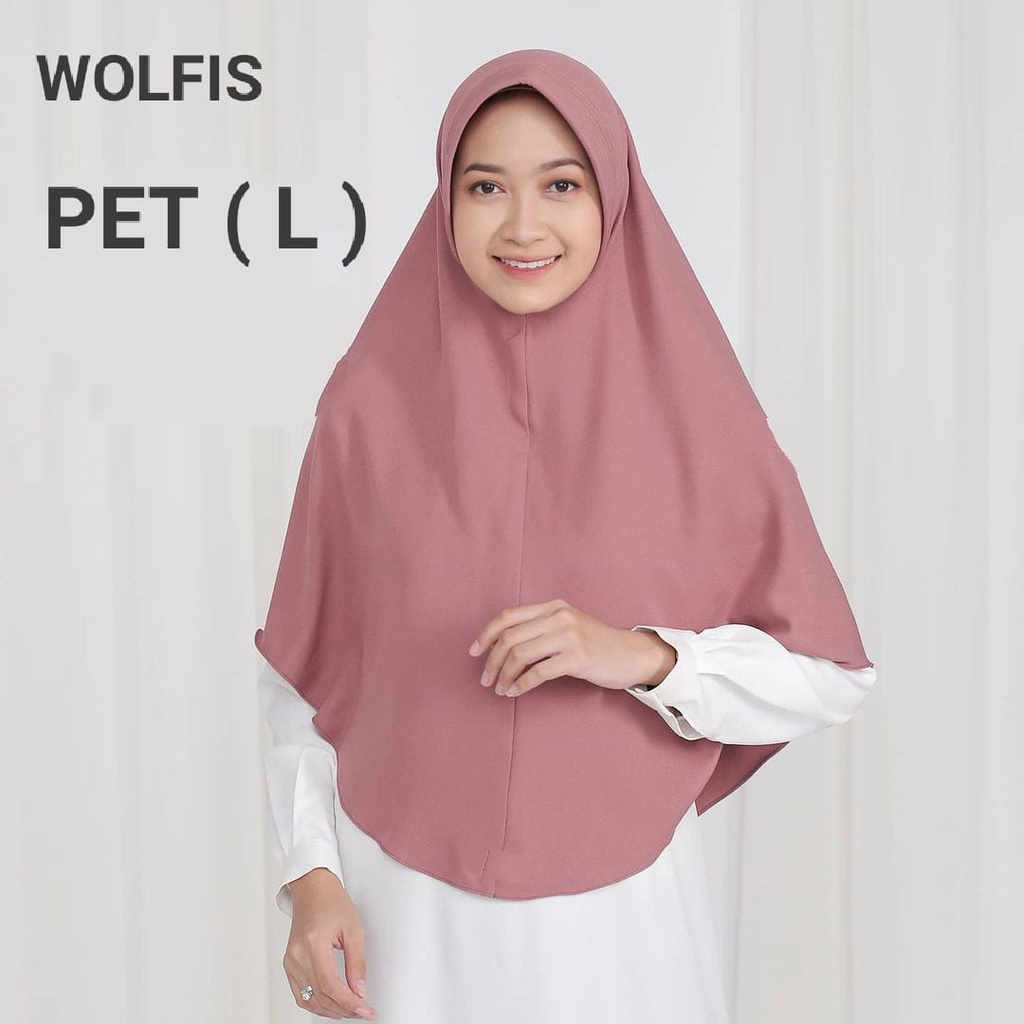 Jilbab Bergo Wolfis Ukuran L Hijab Simple Pet Instan Wolfis Kerudung Bergo Pasar Hija'b