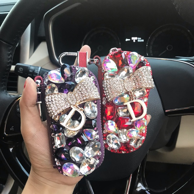 Gantuan kunci mobil pita d ungu merah pita d blink Dompet kunci mobil gantuan kunci mobil kunci motor  DOMPET BLING MAHKOTA CANEL// Gantungan Dompet Kunci Mobil blink bling