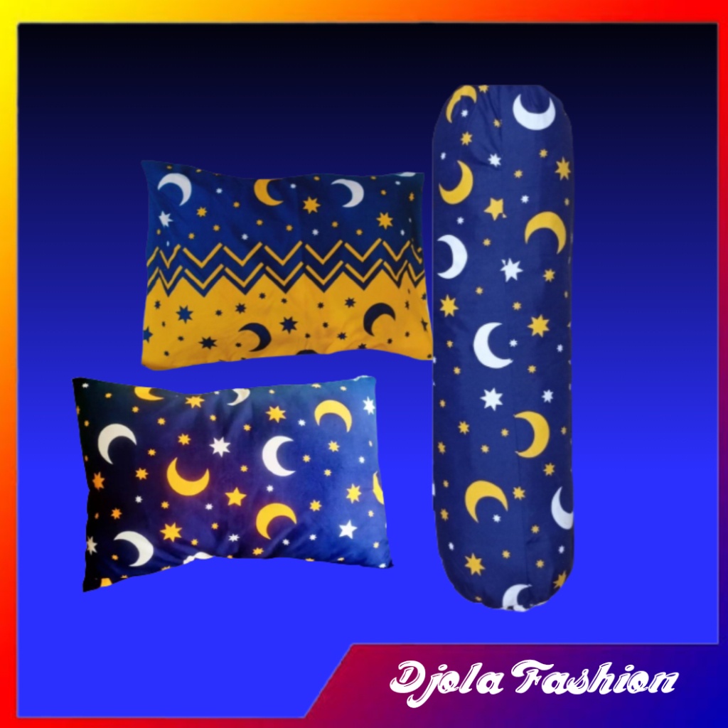 Sarung Bantal Dan Sarung Guling Motif Bulan Bintang