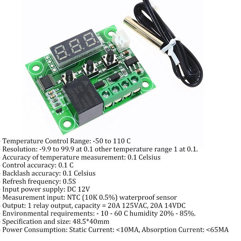 Thermostat XH-W1209 12V Temperature Controller Digital