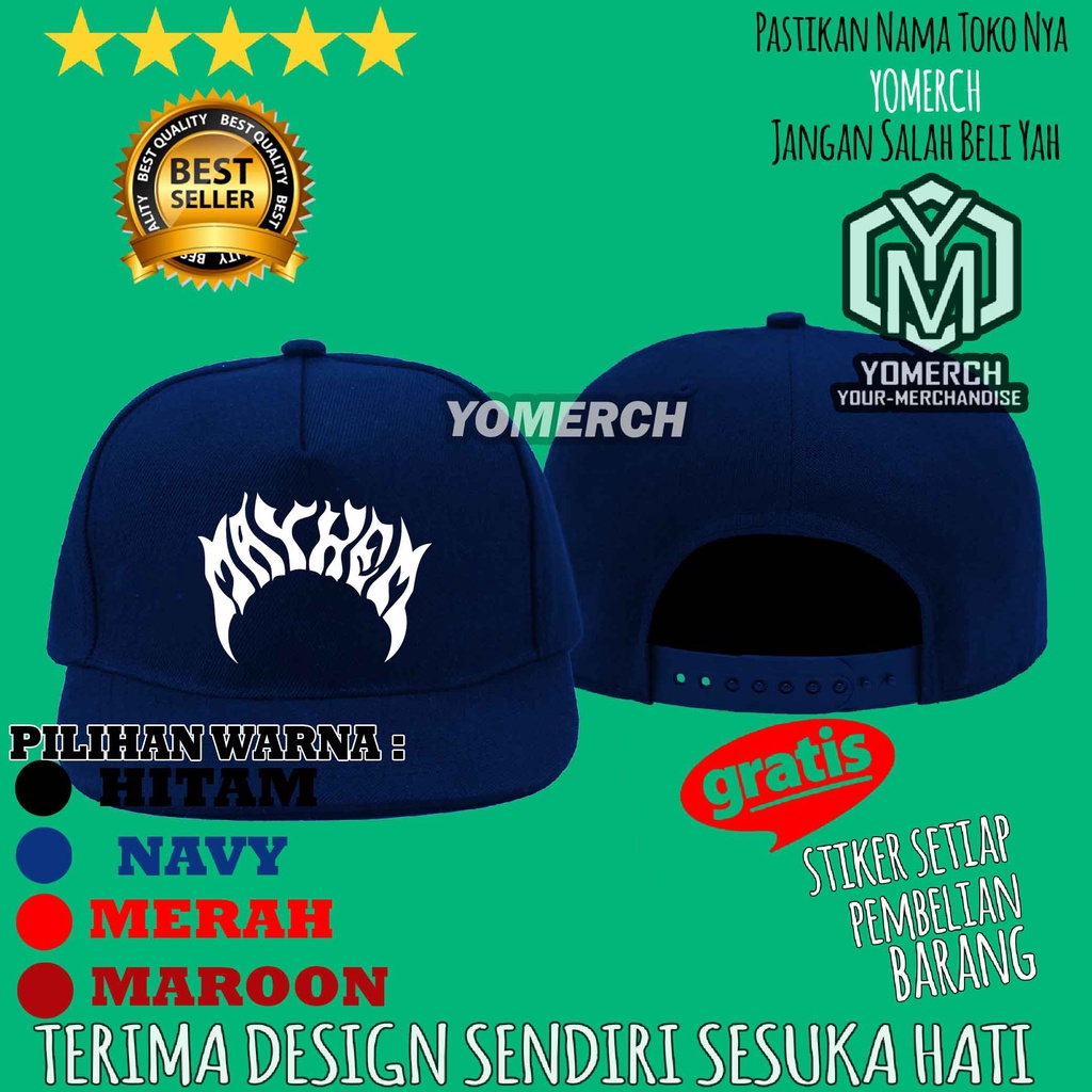 KEREN Topi Snapback MAYHEM  Pria Wanita Yomerch