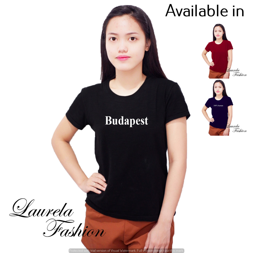 Kaos Cewe kaos baju cewe combed Budapest