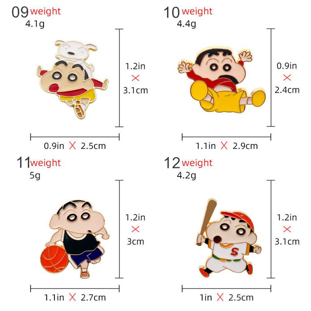 Mxbeauty Enamel Bros Penggemar Anime Hadiah Crayon Shin-chan Pin Logam Jeans Cosplay Badge