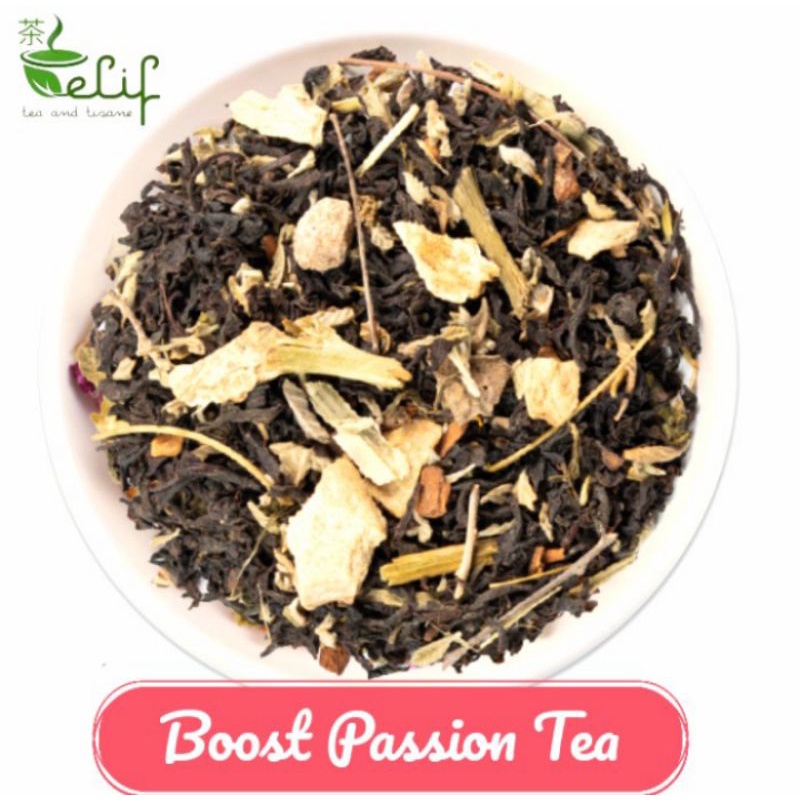 

ELIF TEA Boost Passion Tea : Cinnamon, Old Ginger, Passion Flower and Black Tea