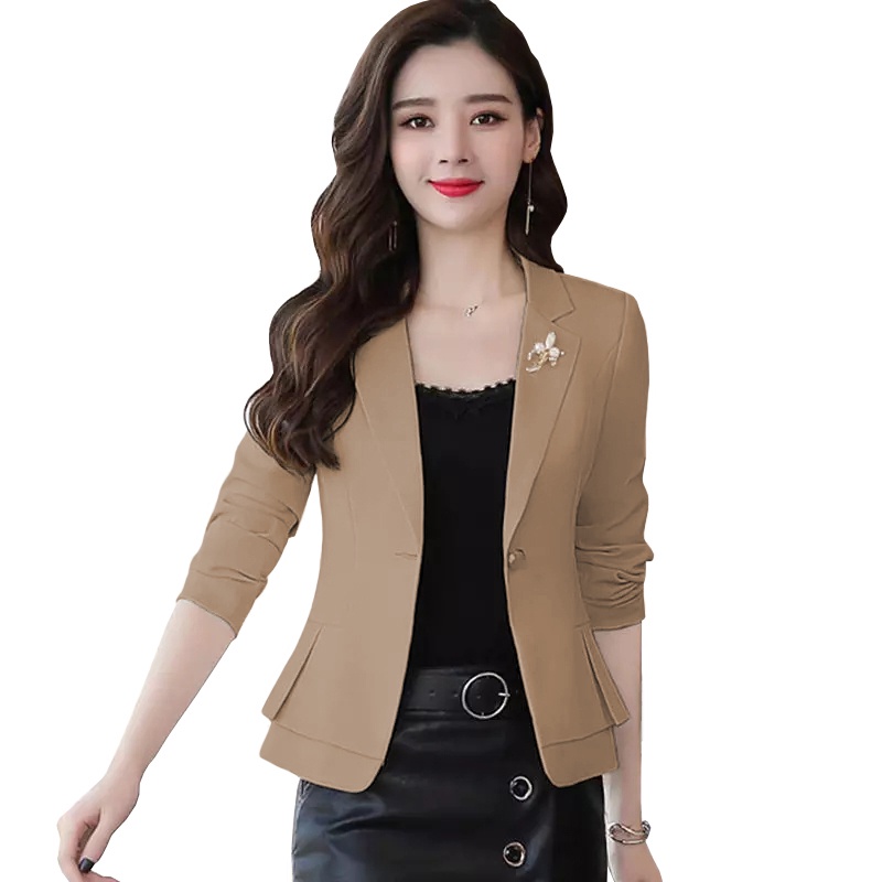 Blazer Kerja Kantor Wanita Gaya Korea Cantik Murah Terbaru - XSHOP Quinzy