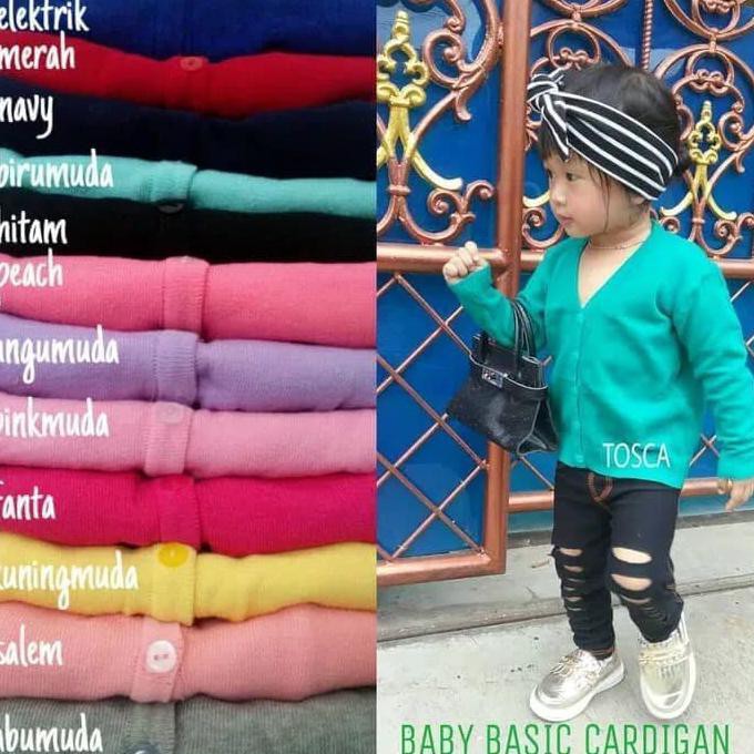 Hot Sale BABY BASIC CARDIGAN BAJU CARDIGAN RAJUT ANAK - 2-3 tahun, Kuning