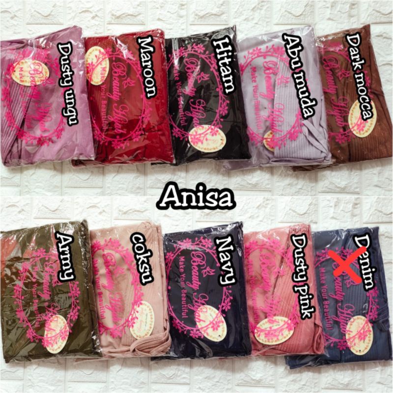 (Ori Beauty Hijab)•ANISA•jilbab instan jersey•kerudung instan