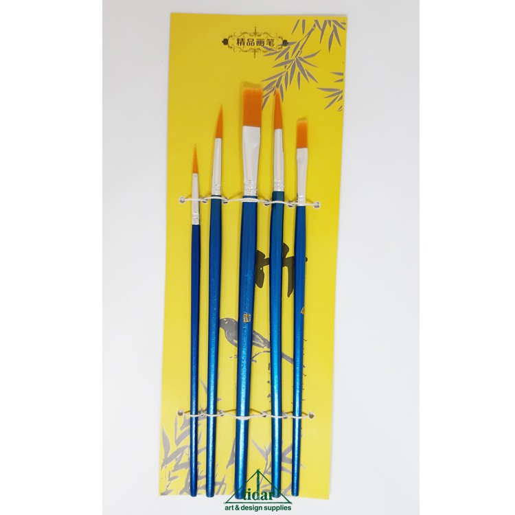 

Brush / Kuas ABC 5 pcs / Kuas Lukis Round & Flat Set