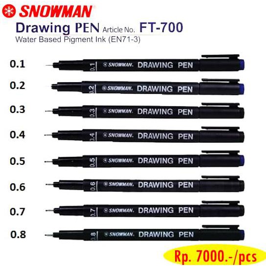 

Open Ds] Drawing Pen Snowman Ft-700 - Ukuran 01
