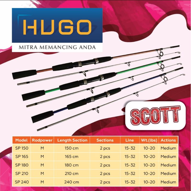 joran fiber hugo scott 180 cm fiber solid japan style
