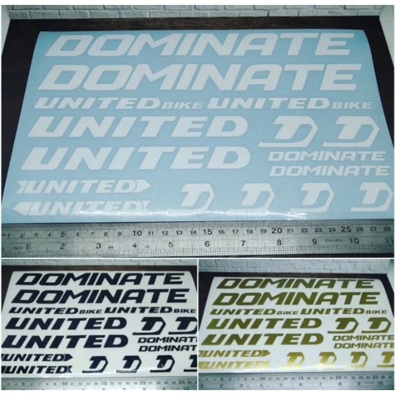 Cutting Sticker Sepeda United Dominate 28cm