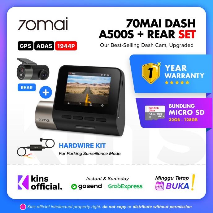70mai Dash Cam PRO PLUS A500 Camera - GPS ADAS International Version