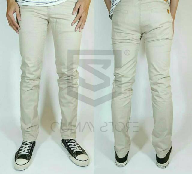 Celana Long Chino pants hitam pekat