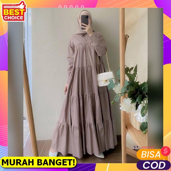 Baju Gamis Lebaran Terbaru 2022 Jiran Set 5 Outher Terpisah [Best Seller] Asyila Maxy Fashion Muslim