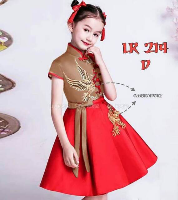 LR214  DRESS IMLEK ANAK / CHEONGSAM ANAK / BAJU IMLEK