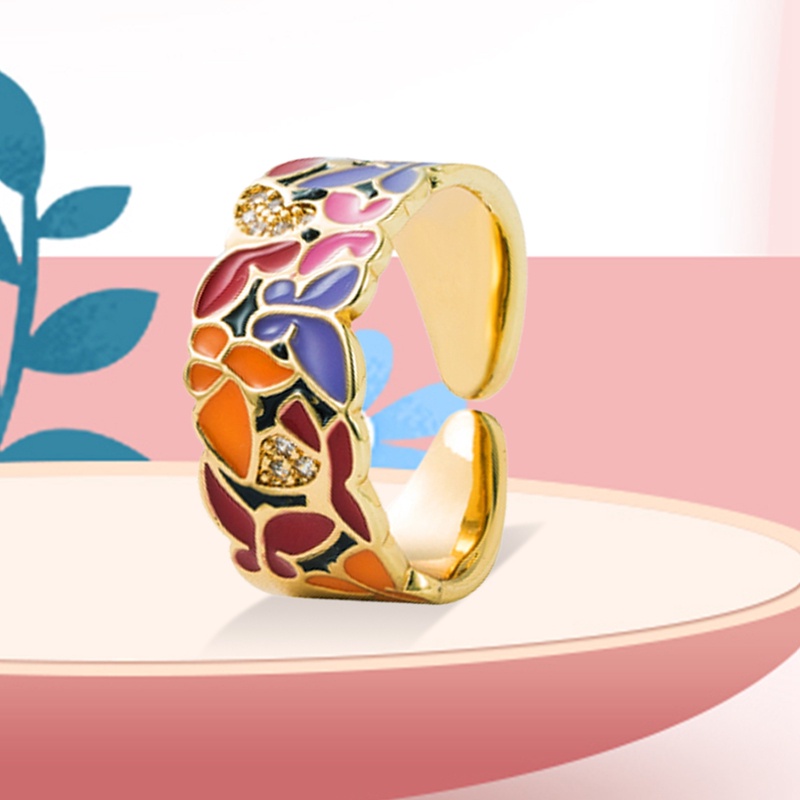 Cincin Wanita Lapis Silver 925 Bentuk Bulu Hias Zircon Handmade Untuk Pesta