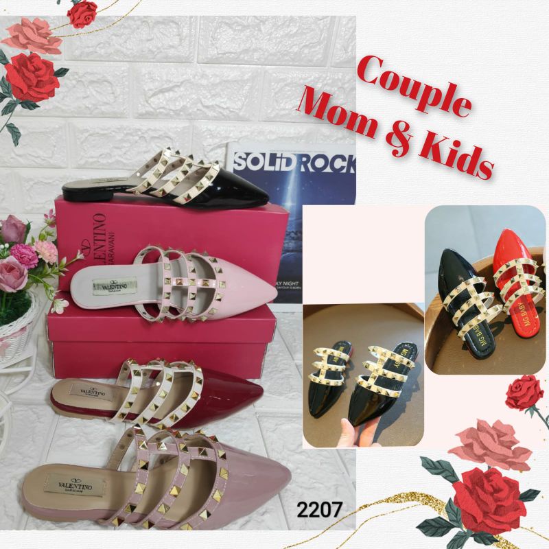 Shoes Flat Import TERMURAH Bahan Glosy VL KODE 2207