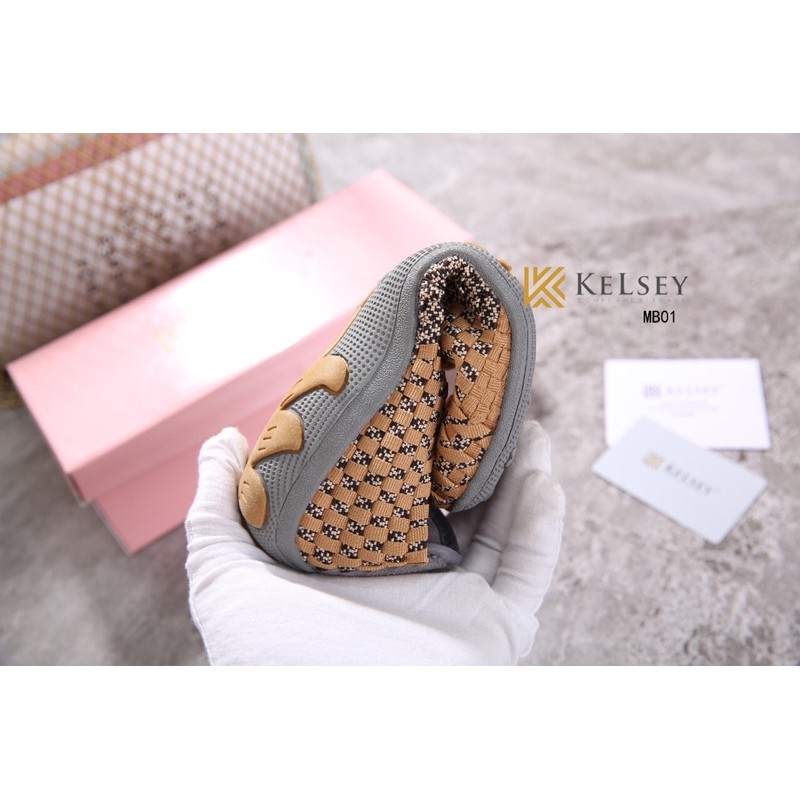 (GRATIS ALAS KAKI) NICOLE Sepatu Rajut Wanita Kelsey / Sepatu Flat Rajut Wanita MB01 Flats Shoes Rajut anyaman