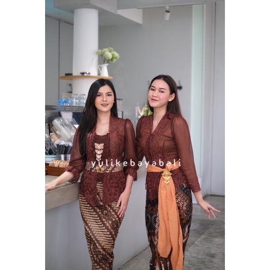 Kebaya Bordir Premium Special Coklat Nuttela | Kebaya Encim
