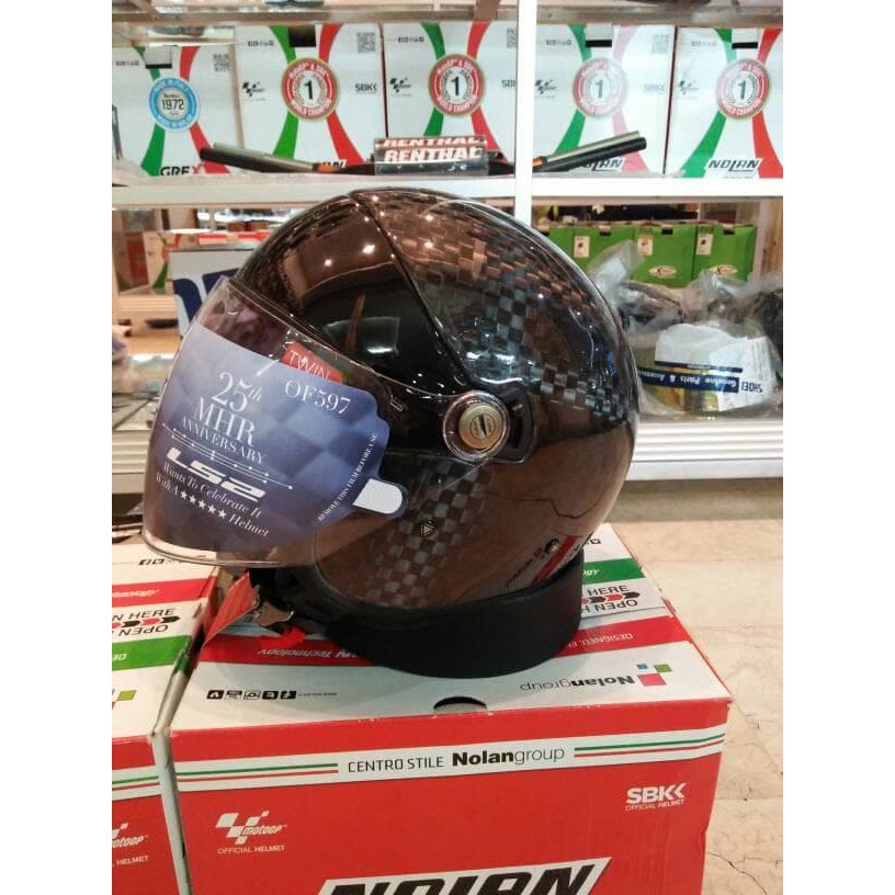 HELM LS2 OF597 CABRIO GLOSS CARBON