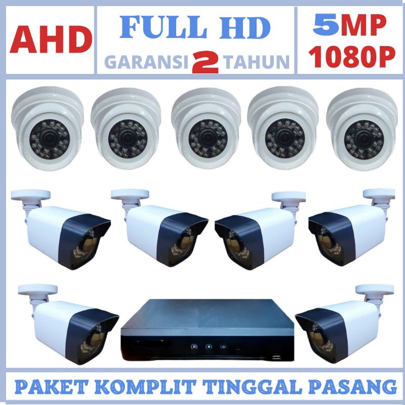 PAKET CCTV 16 CHANNEL 11 KAMERA LENSA 5MP 1080p IC SONY TURBO HD