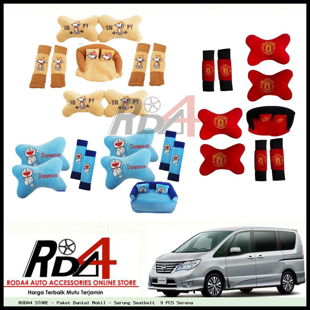 Paket Bantal Mobil - Sarung Seatbelt  9 PCS Serena