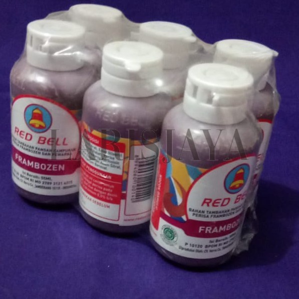 

KUALITAS BAGUS!!! PERISA DAN PEWARNA MAKANAN [ RASA FRAMBOZEN ] REDBELL 55 ml