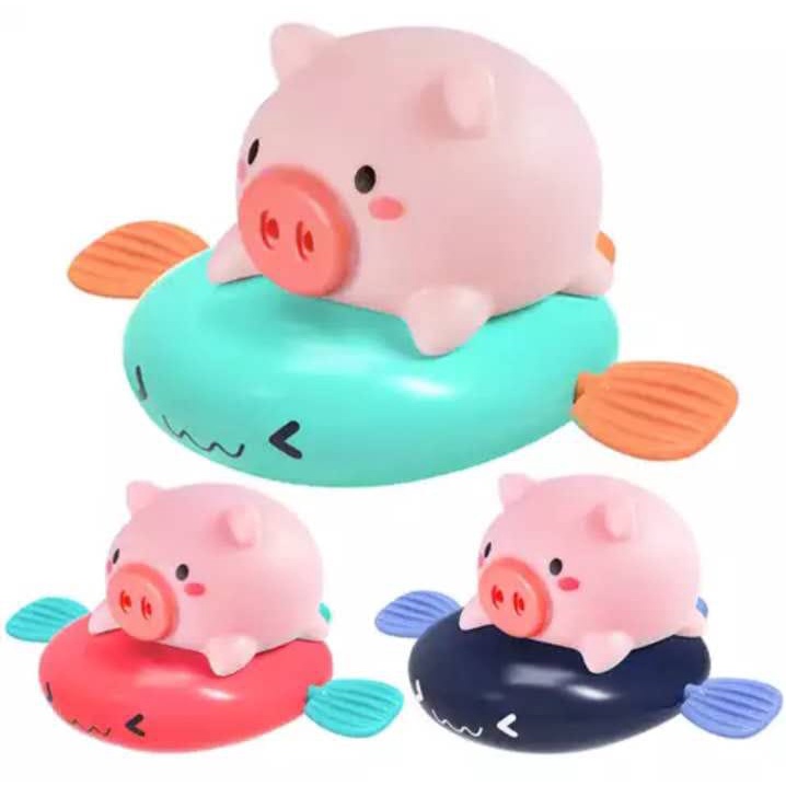 ( Mia ) Mainan Mandi Bayi Bebek Paus Semprot Air Berenang, Pig Lucu Semprot Air