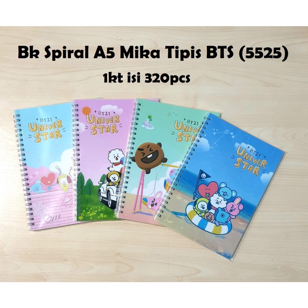 

AS888 - Buku Diary / Agenda Spiral Hard Cover Ukuran A5 Motif Bts/Bt21 Isi 92 Halaman