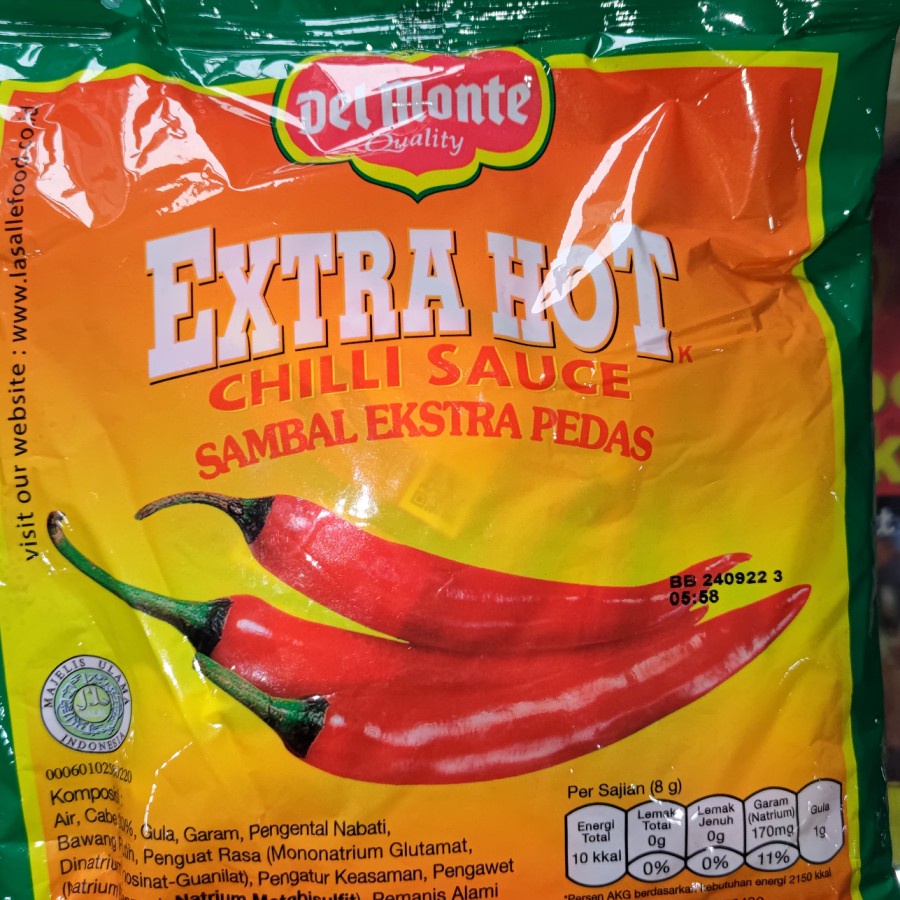 

Delmonte extra hot sachet sambal isi 24
