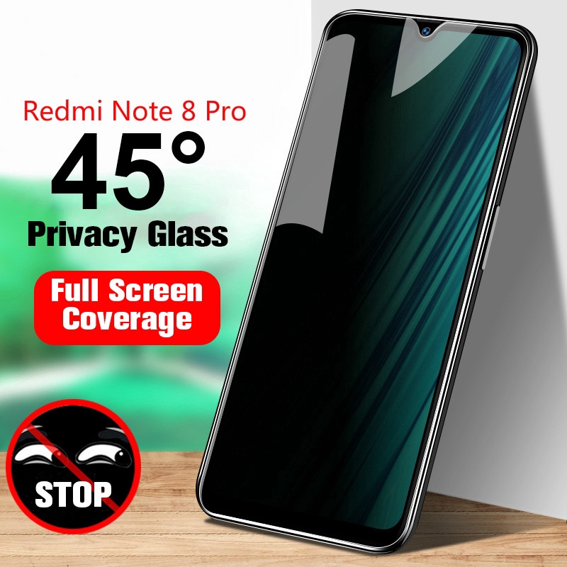 For  Xiaomi Redmi Note 8 Pro Privacy Anti Spy Tempered Glass Film Screen Protector