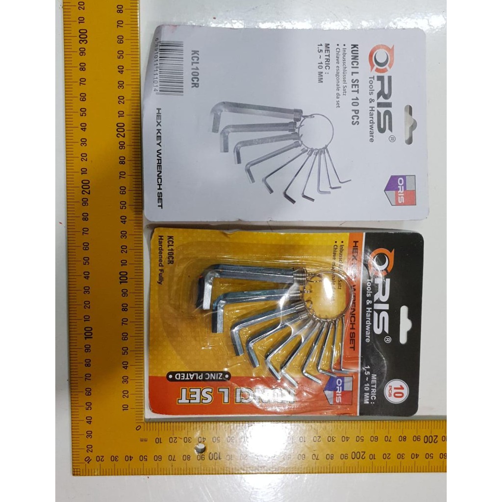 ORIS PENDEK kunci L SET TOOLS 10 pcs 10 in 1 tekiro