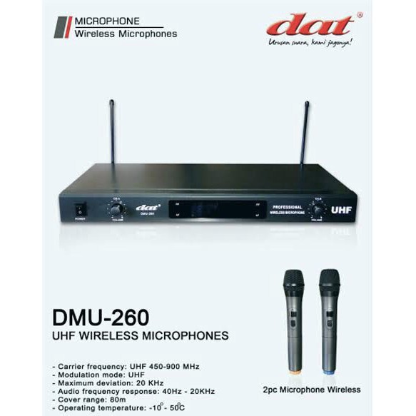 MIC UHF WIRELESS MICROPHONE DAT DMU-260