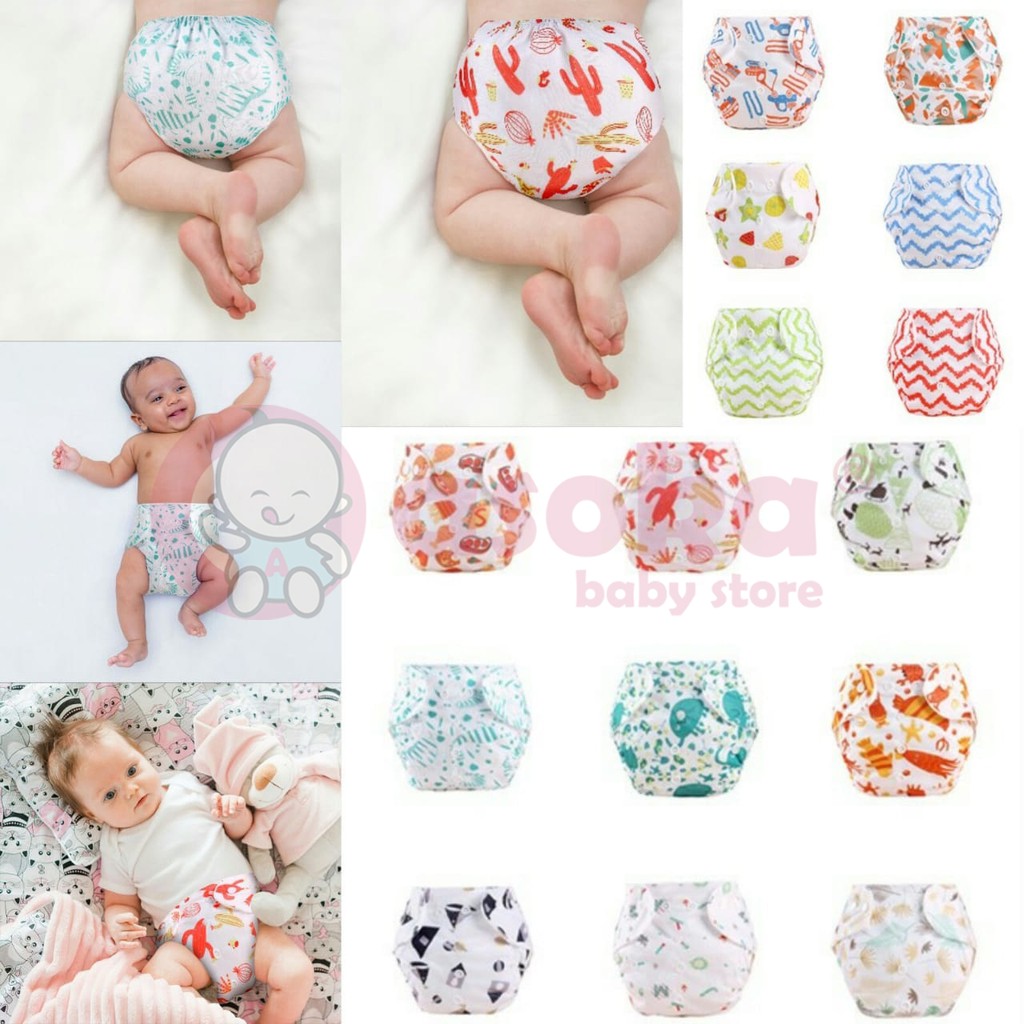 Carterlove Diapers kain Popok Celana kain 2in1 isi 3 All Size ASOKA