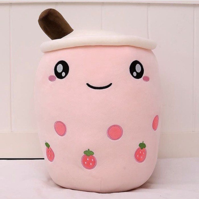 BONEKA BUBBLE TEA FRUIT BOBA - STRAWBERY NANAS ANGGUR SIZE 30 TERMURAH 