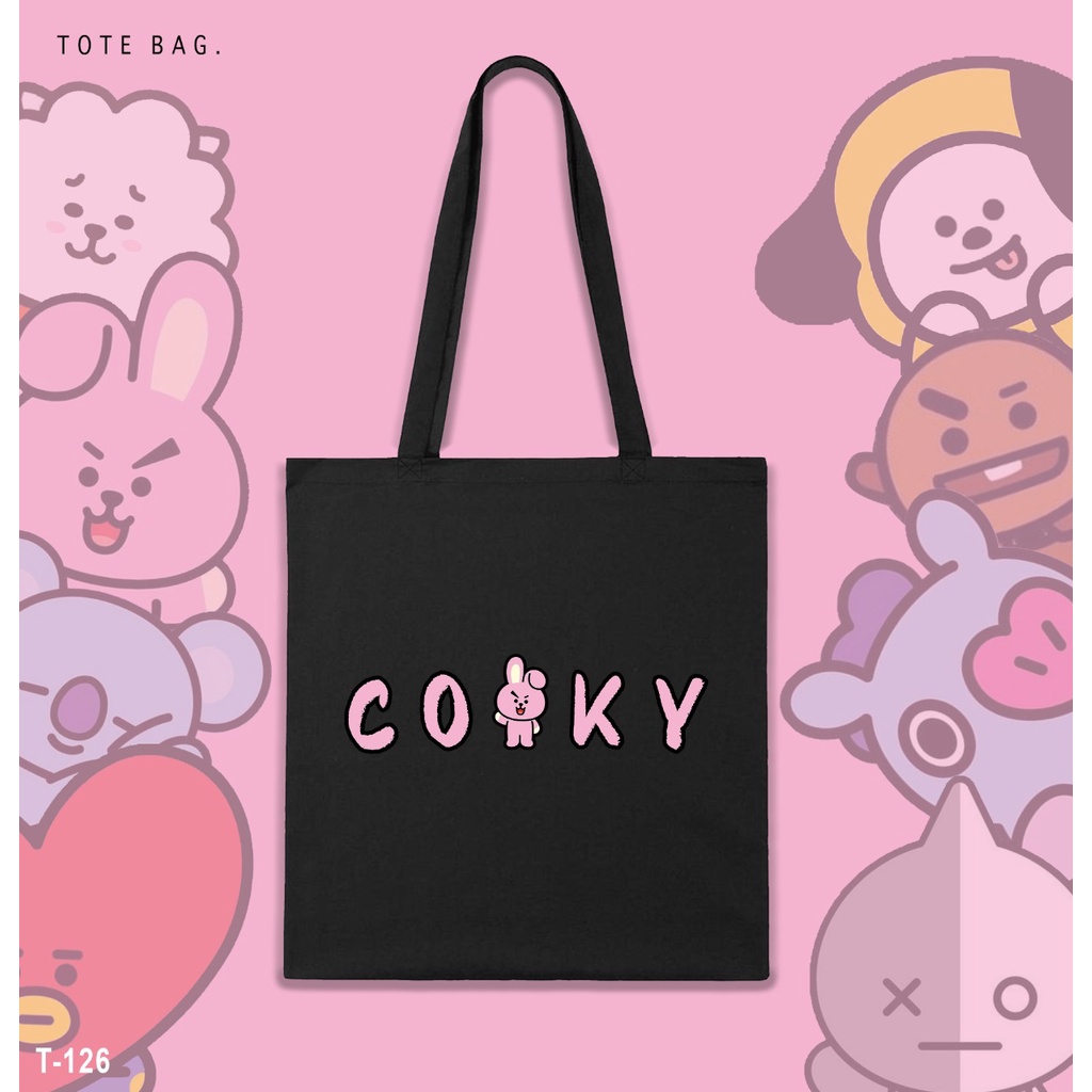 TOTE BAG WANITA / BT21 / TAS LES / TAS SANTAI / KULIAH / TAS SOUVENIR