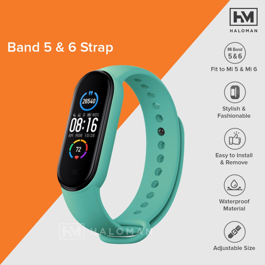 Silicone Strap Mi Band 5 & Mi Band 6 - Strap Miband 5 & Miband 6 Replacement-Tosca