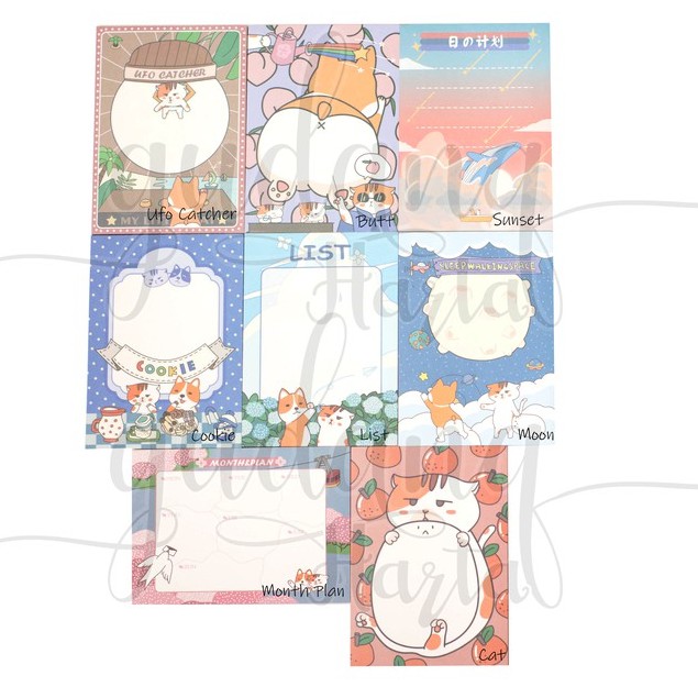 

Memo Kucing Meow Imut Lucu Memopad Cat memo DIY Scrapbook GC 301241