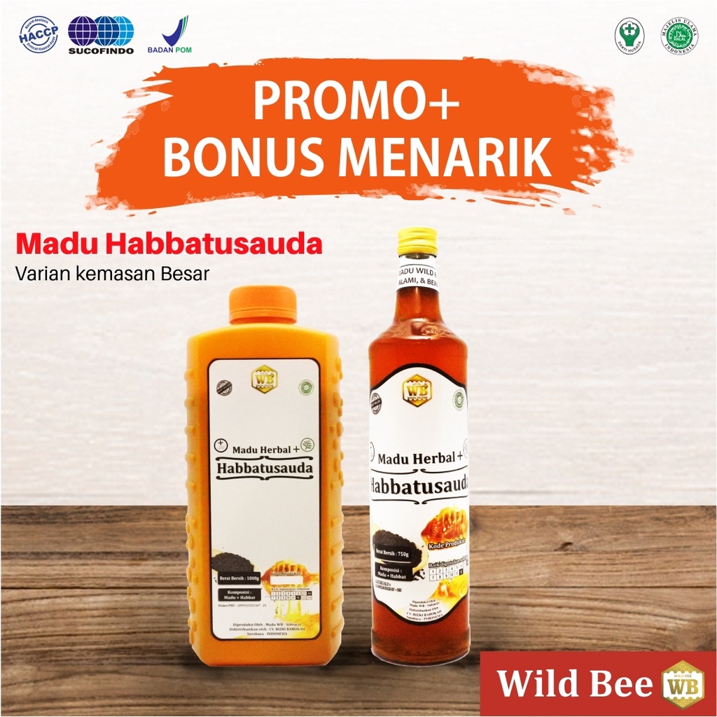 

Madu Habbatusauda / Lebah Apis Melifera - Garansi Murni & Asli 100%-Wild Bee-Jumbo