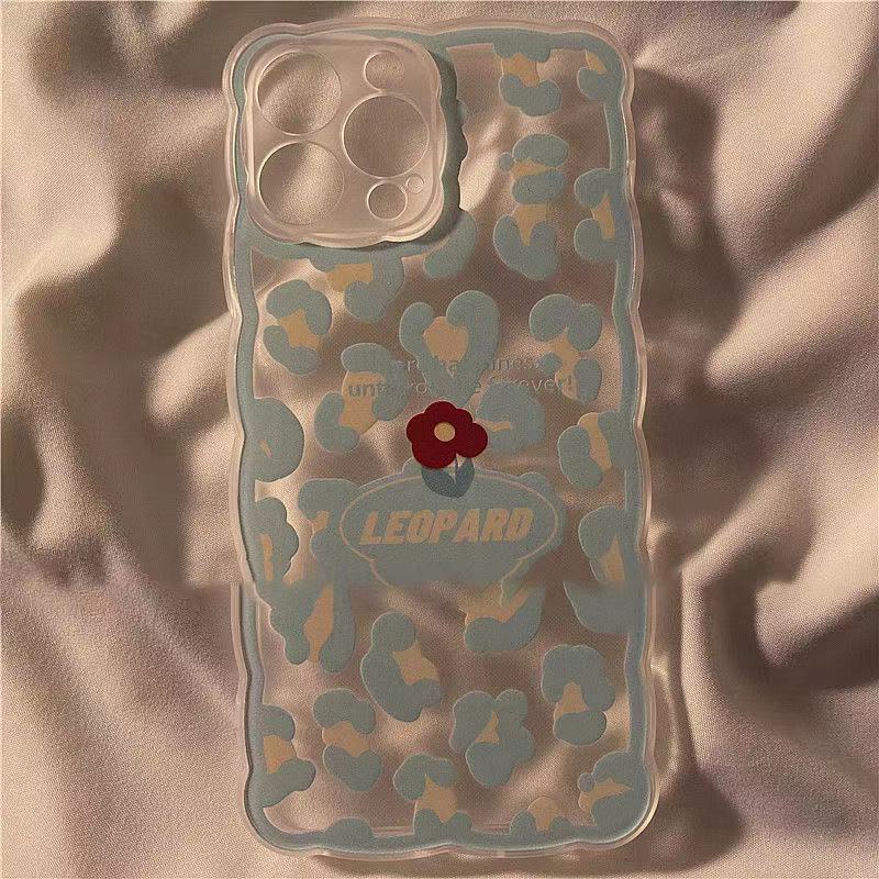 Soft Case TPU Transparan Motif Bunga Untuk Iphone 13 Pro Max / 12 / 11 / XS / XR / X / 8 / 7 / 6 Plus Mini SE 2020