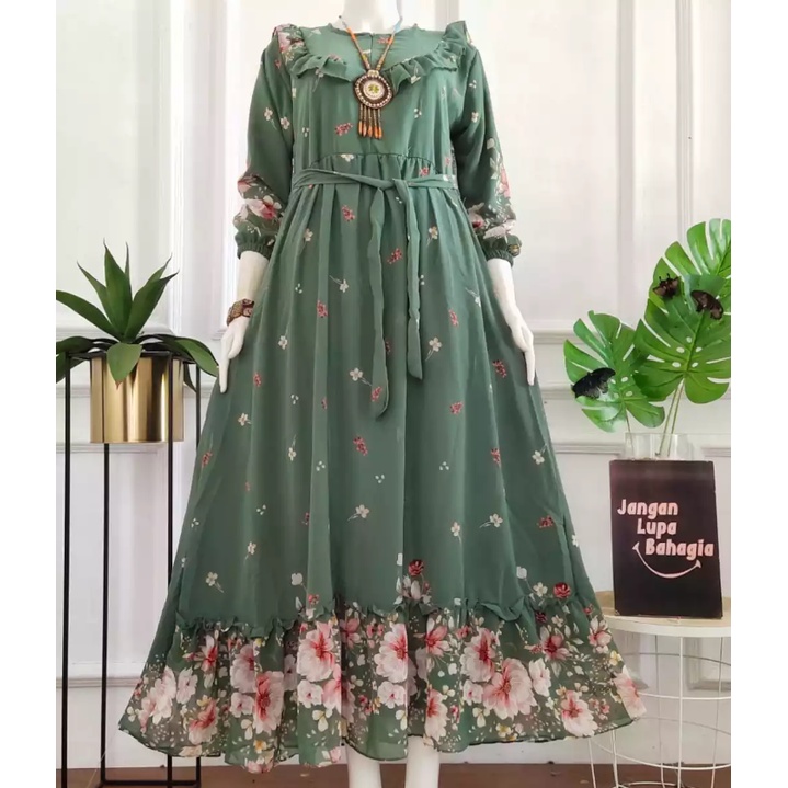 COD  GAMIS CERUTI BUNGA REMPEL DADA AXIA MAXI