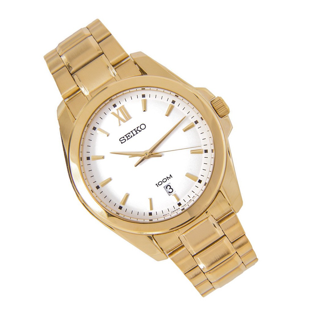 Seiko Mens SGEG64P1 Quartz Classic Gold Tone | Jam Pria SGEG64