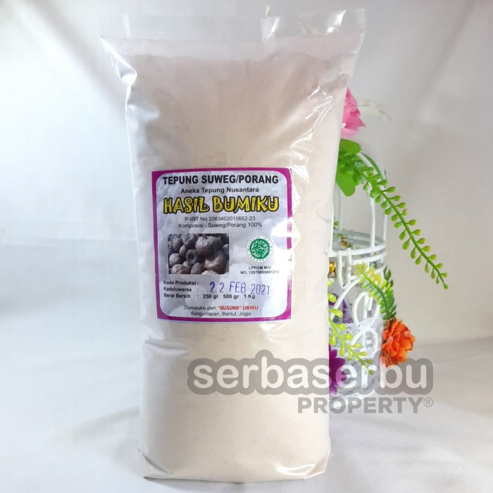 

TERLARIS Tepung Suweg / Porang Kemasan 1 Kg (Sudah Dinkes PIRT & LPPOM MUI)